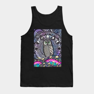 Great Owl in Mandala Tank Top